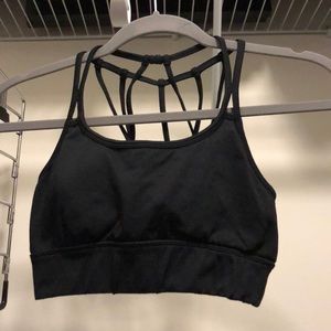 Black Fabletics sports bra